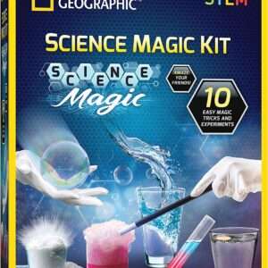 National Geographic Magic Chemistry Set - Perform 10 Amazing Easy Tricks with Science, Create A Magic Show with White Gloves